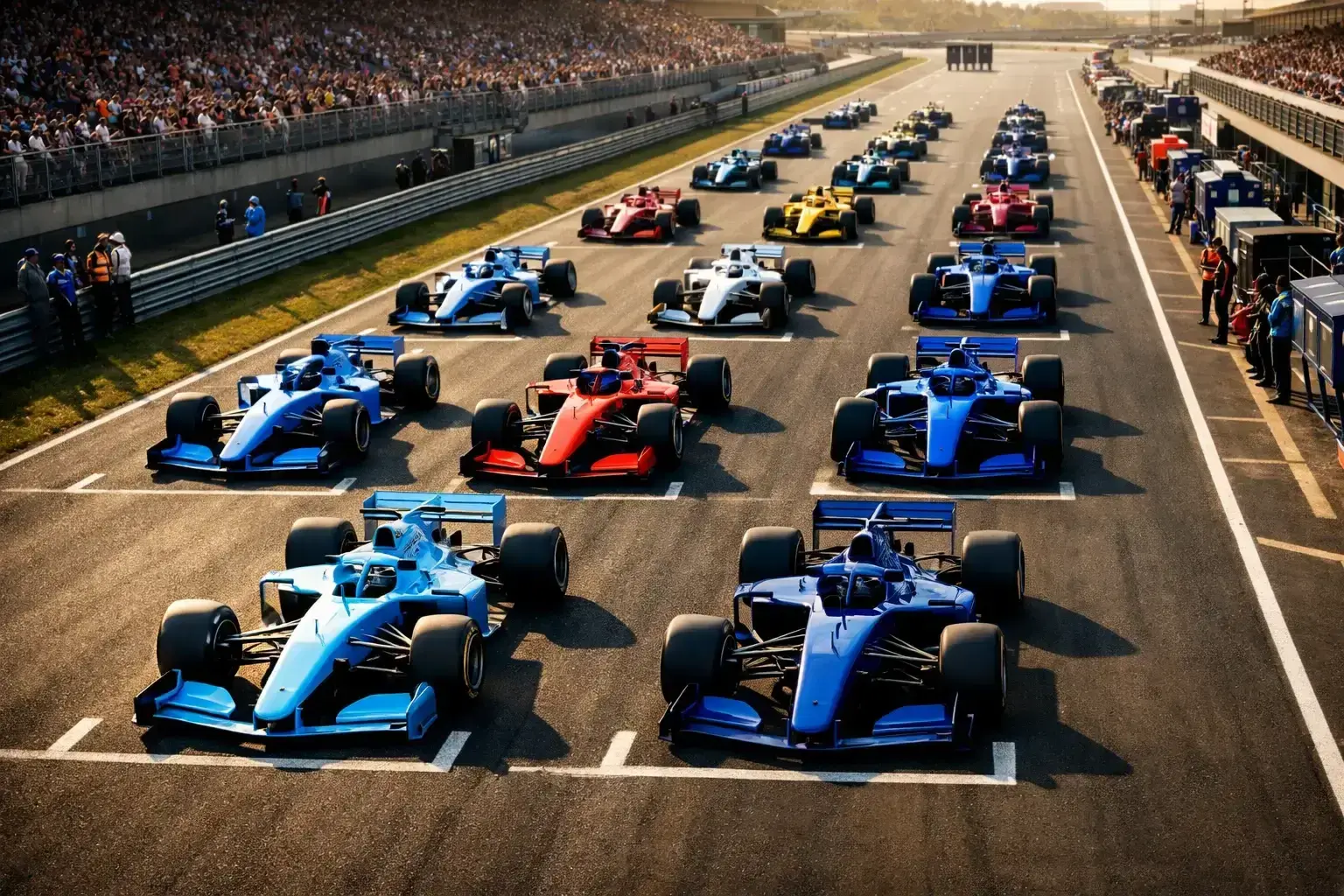 Meerdere F1-bolides op startgrid als combinatieweddenschap