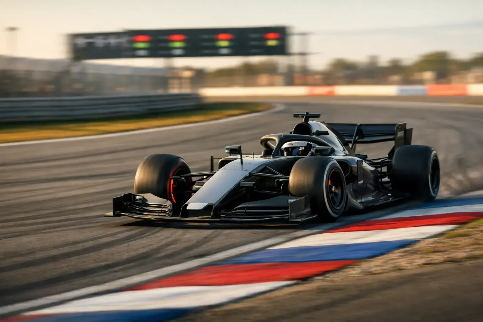 F1-bolide tijdens snelle kwalificatieronde