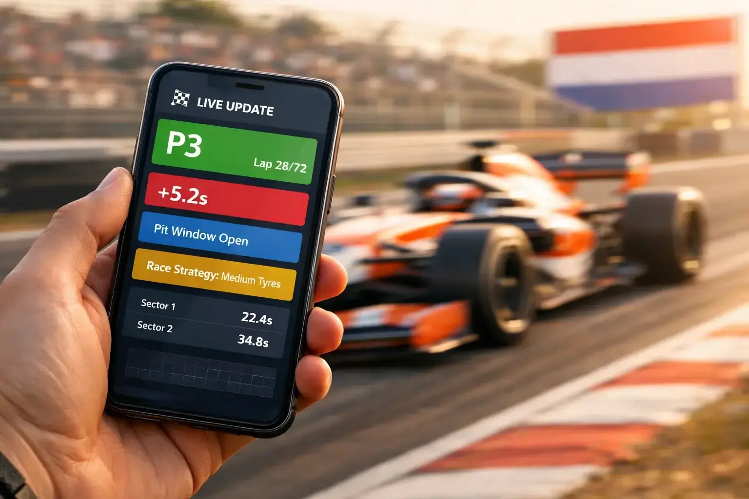Smartphone met verhoogde F1 quoteringen en racewagen