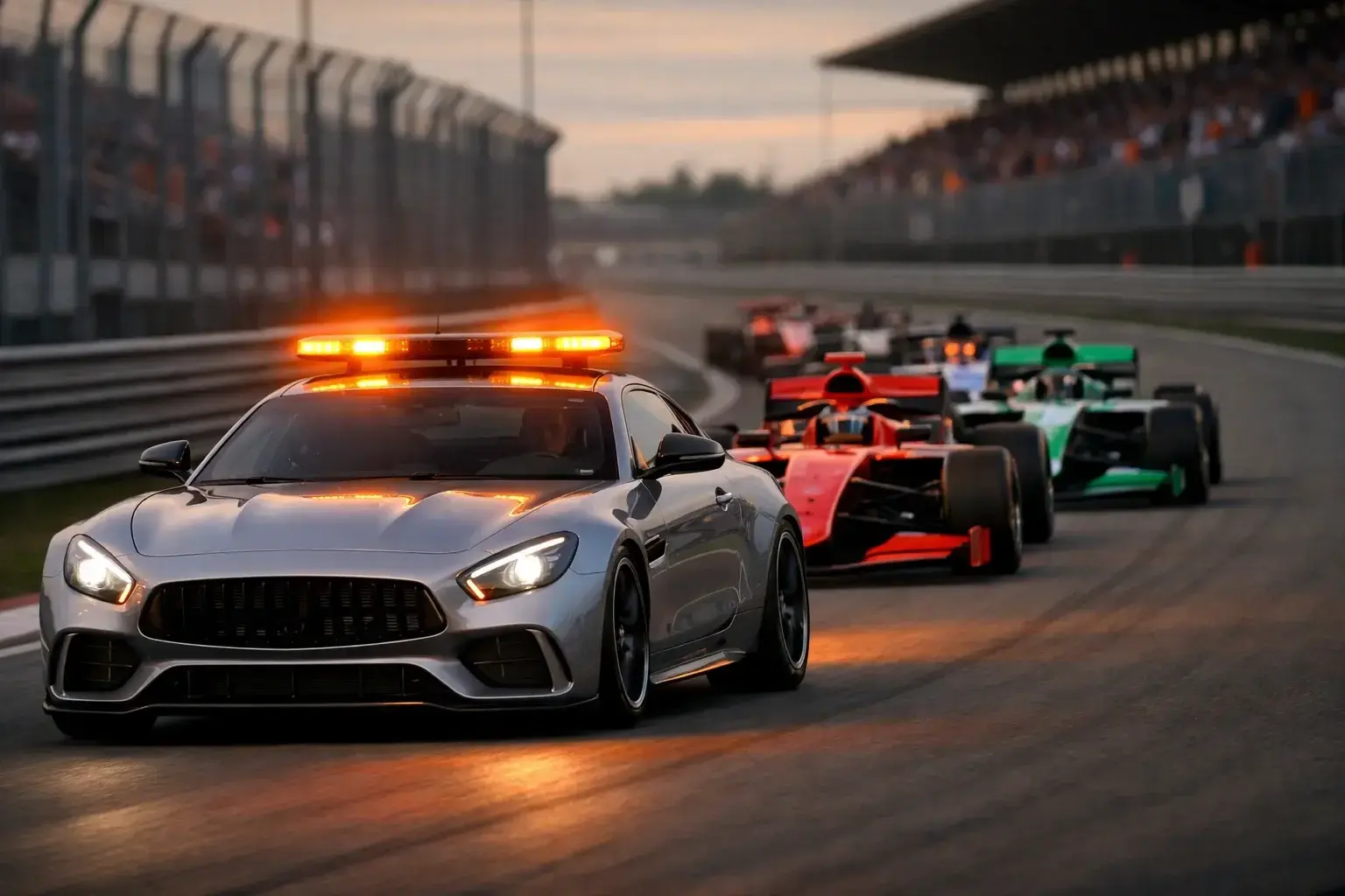 F1 Safety Car Mercedes voor peloton